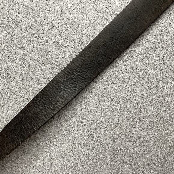 Lauren Ralph Lauren Brown Leather Belt Silver Buckle Distressed Large 1 3/8th" - Picture 4 of 12